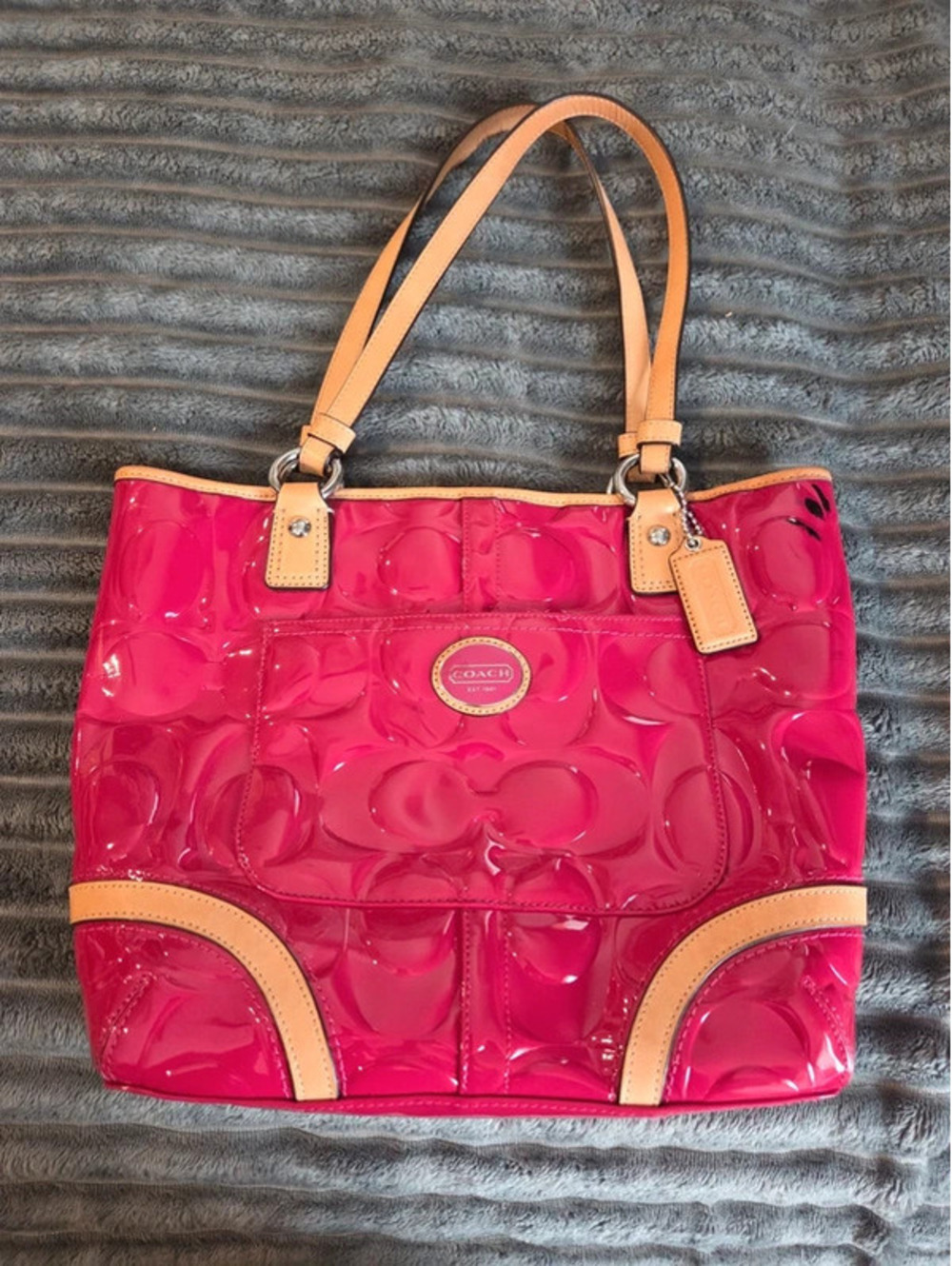 Coach Peyton Embossed Patent Leather Tote